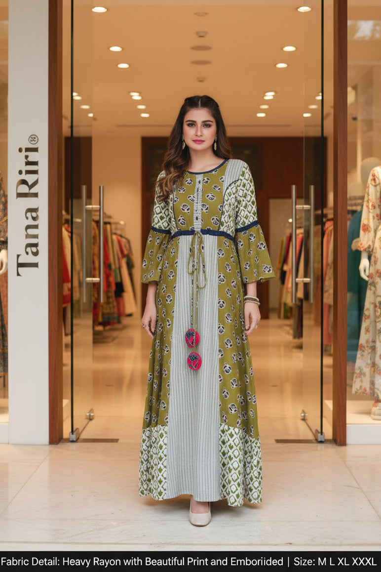 Rayon Readymade Long Kurti