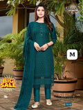 LUCKNOWI EMBRODIERD KURTI PANT DUPTTA SET