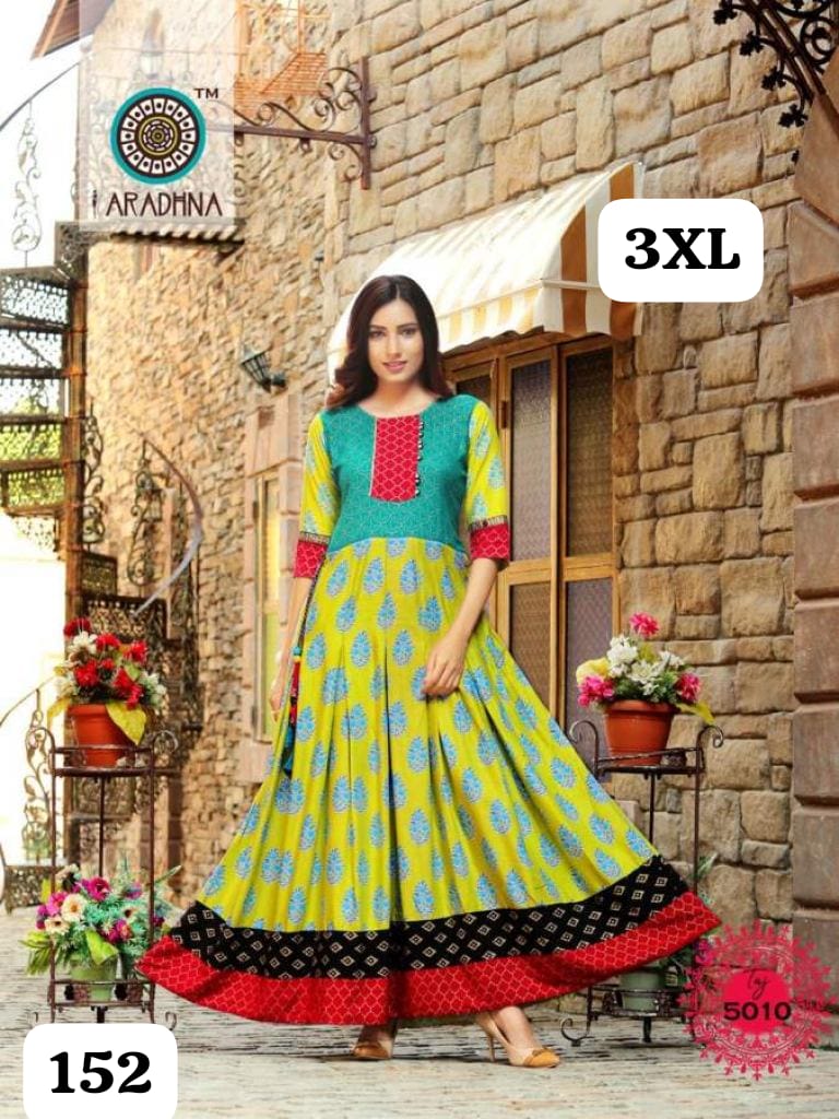 Embroidery Heavy Rayon Printed Gown
