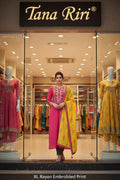 RAYON PRINTED KURTI PANT WITH DUPTTA