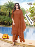 LUCKNOWI EMBRODIERD KURTI PANT DUPTTA SET