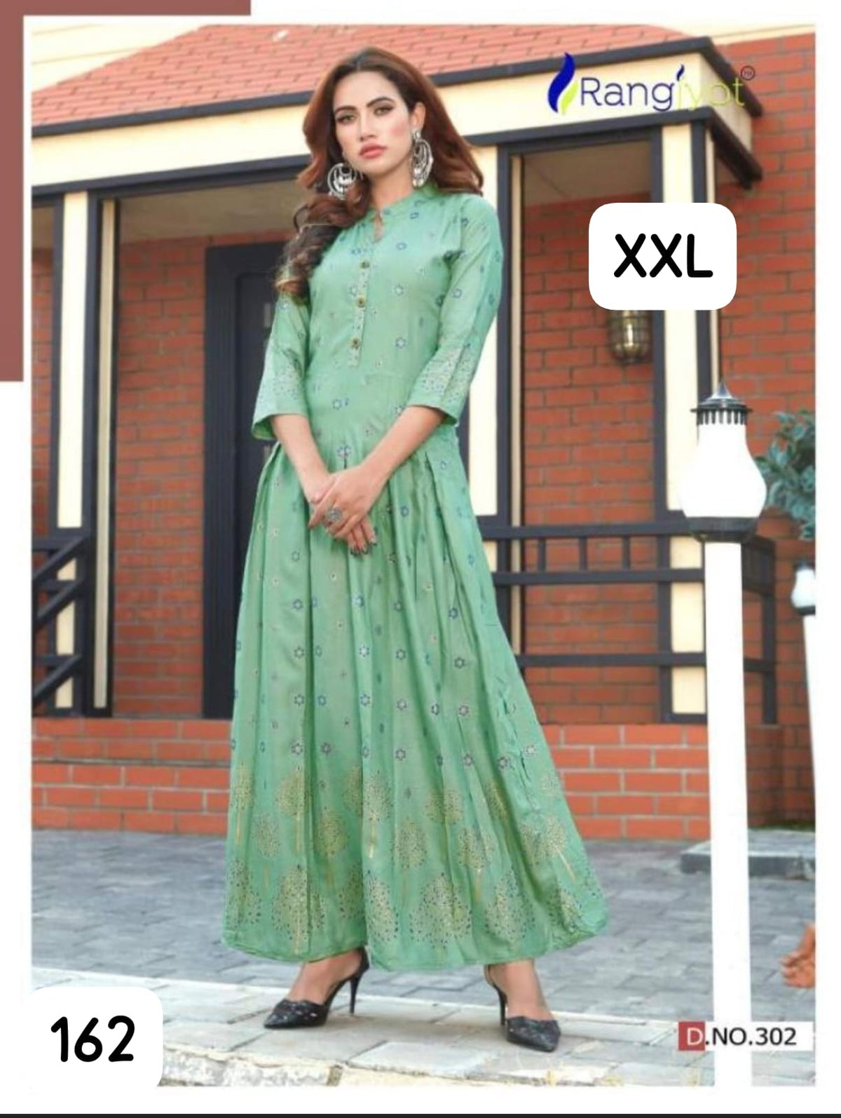 Premium Rayon Printed Full-Length Gown