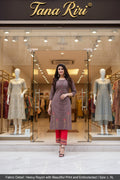 Rayon Embrodired Kurti Pant Set Size M