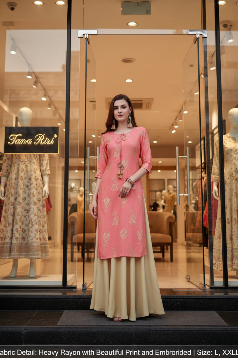 Rayon Readymade Long Kurti