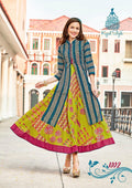 Rayon Embrodierd Printed Kurti Skirt set