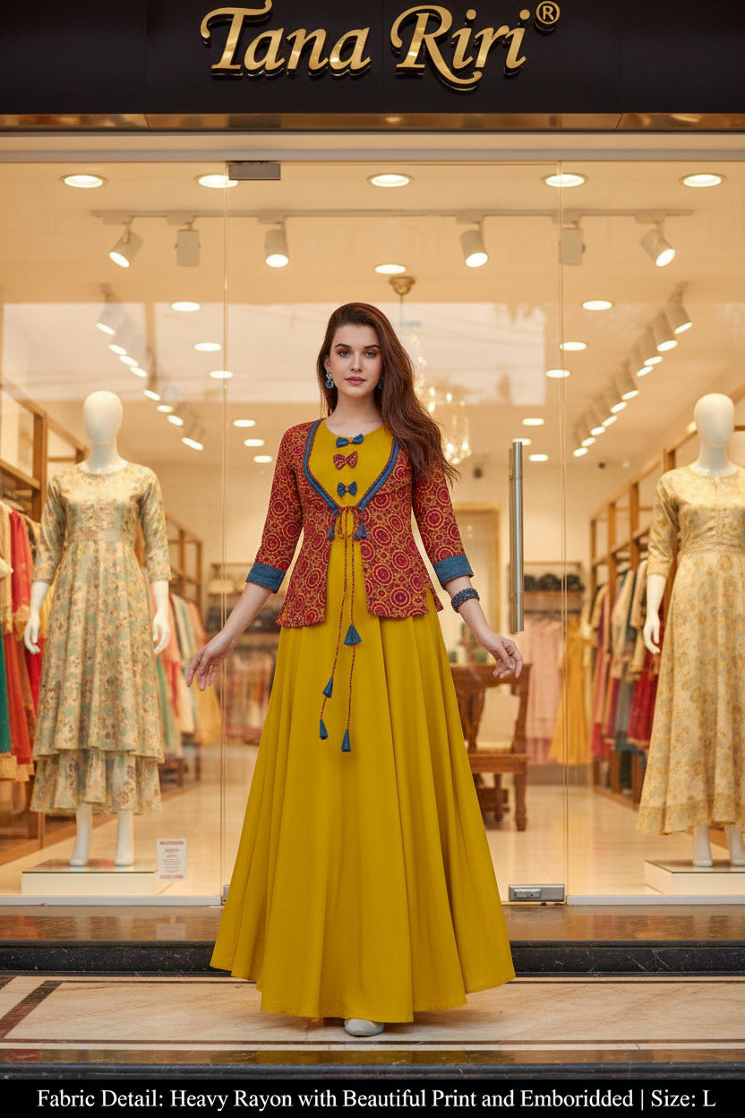 Rayon Readymade Long Kurti