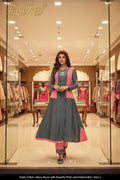 Embroideried Rayon Kurti Plazzo