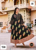 Premium Rayon Printed Full-Length Gown