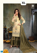 PURE RAYON ENBRODRIED PRINTED 3PCS SUIT SET