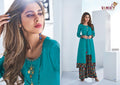 Rayon Embroidered Kurti with Palazzo