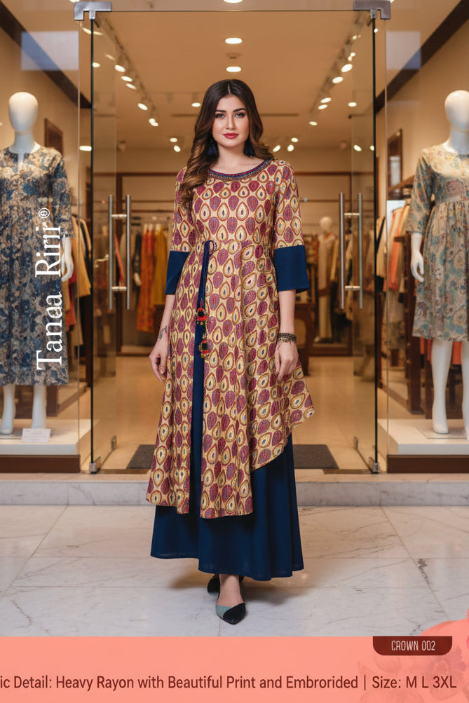 Rayon Readymade Long Kurti