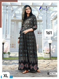 Premium Rayon Printed Full-Length Gown