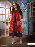 RAYON KURTI WITH SHRUG