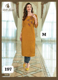Fancy Rayon Kurti With Pan