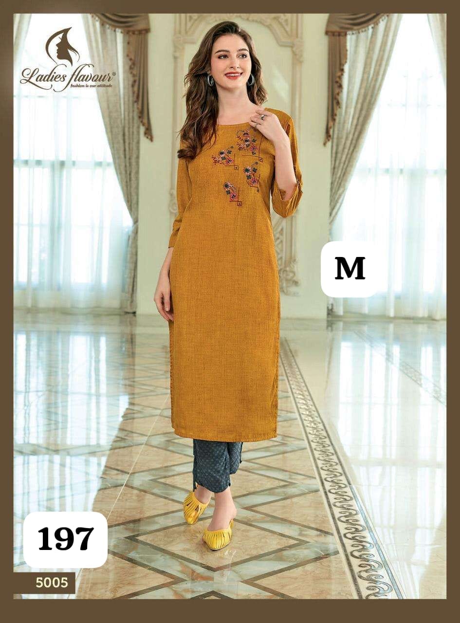 Fancy Rayon Kurti With Pan