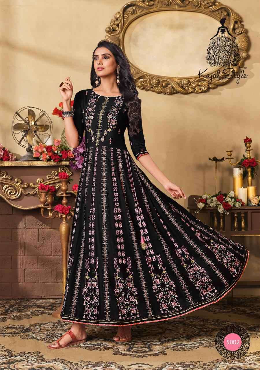 Premium Rayon Printed Full-Length Gown