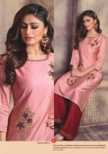 KIANA EMBRODIERD PRINT RAYON KURTI AND PLAZZO
