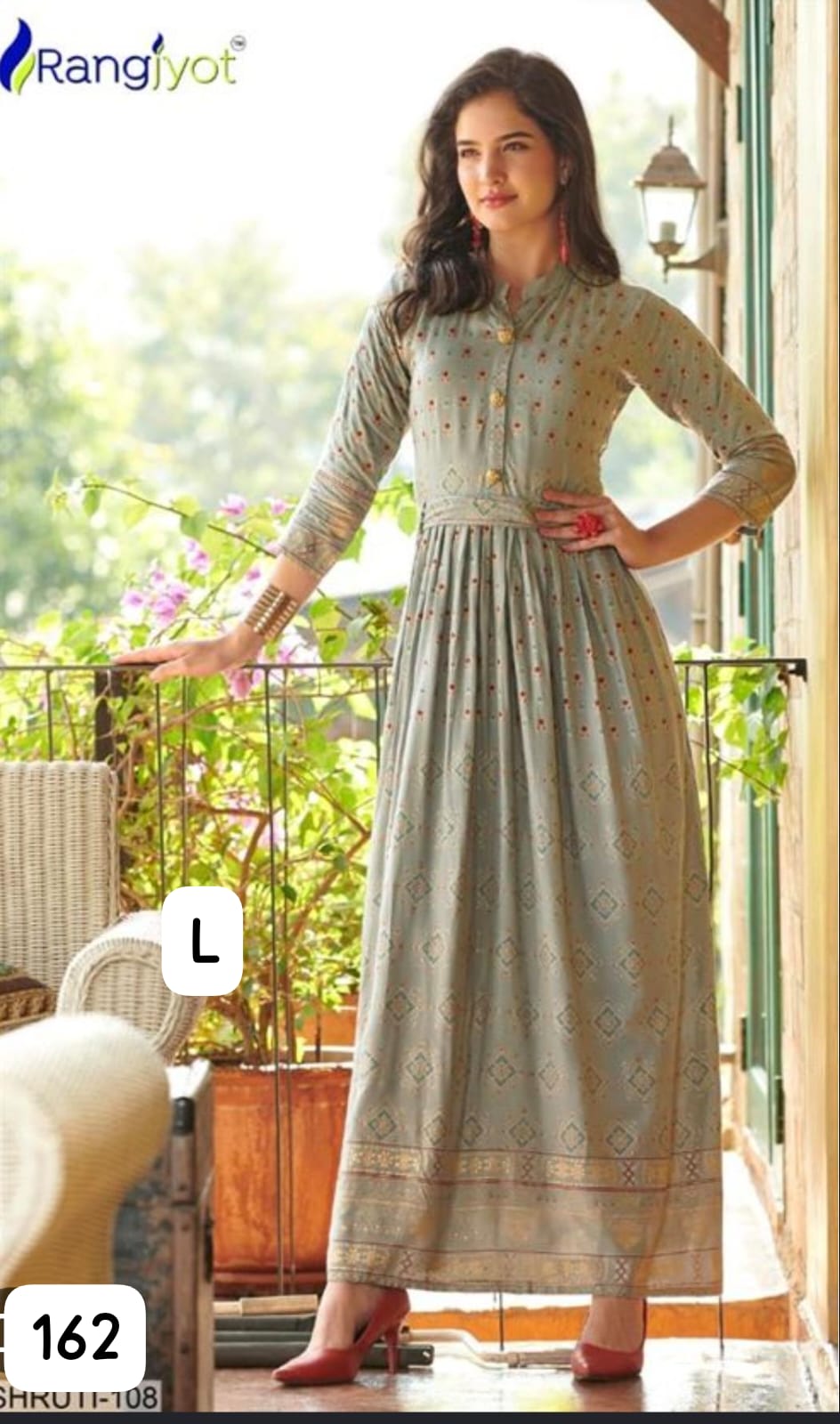Premium Rayon Printed Full-Length Gown