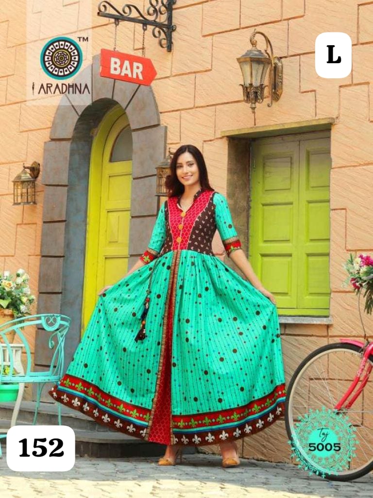Embroidery Heavy Rayon Printed Gown