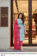 Women's Embroidered Straight Kurti with Pant and Dupatta Set