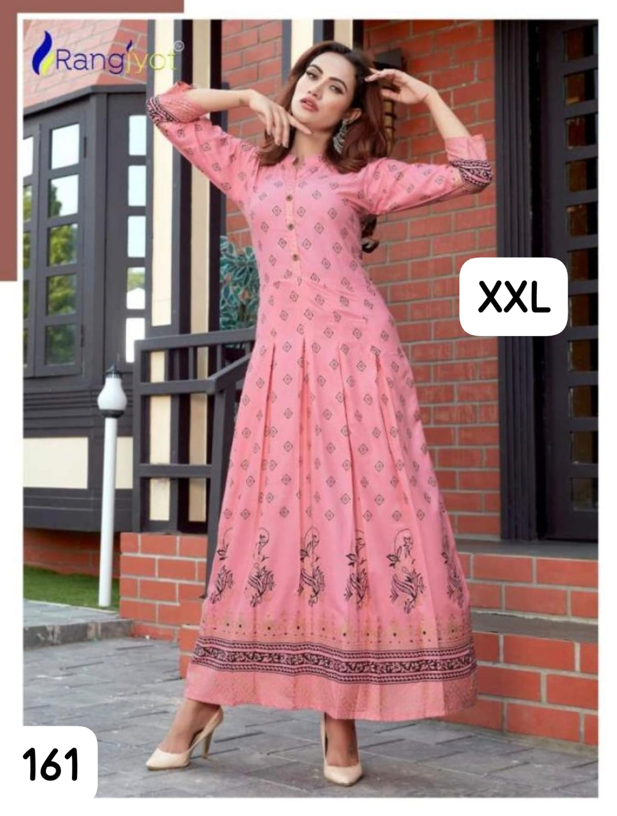 Premium Rayon Printed Full-Length Gown