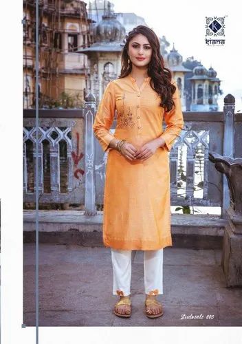 KIANA RAYON EMBRODIERD KURTI WITH PANT