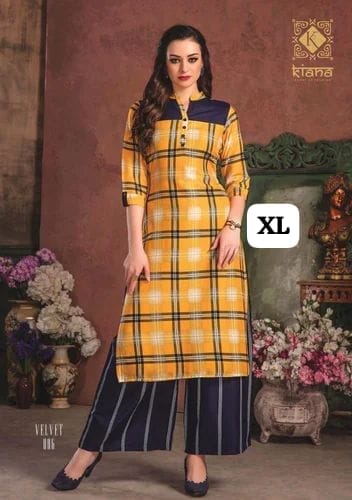 RAYON PRINTED KURTI PLAZZO