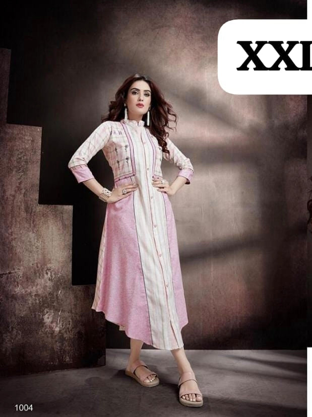 SILKY SLUB EMBRODERY KURTI