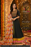 Heavy Rayon Embrodierd Kurti Bottom Dupptta Set