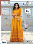 Premium Rayon Printed Full-Length Gown