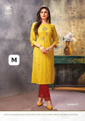 RAYON EMBRODIERD PRINTED KURTI PANT