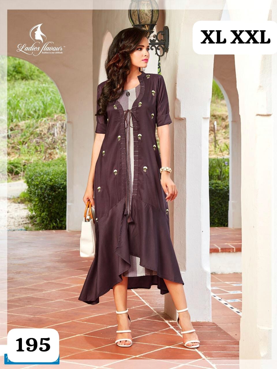 Designer Partywear Jacket Style Kurti