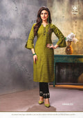 KIANA EMBRODIERD PRINT RAYON KURTI AND PANT