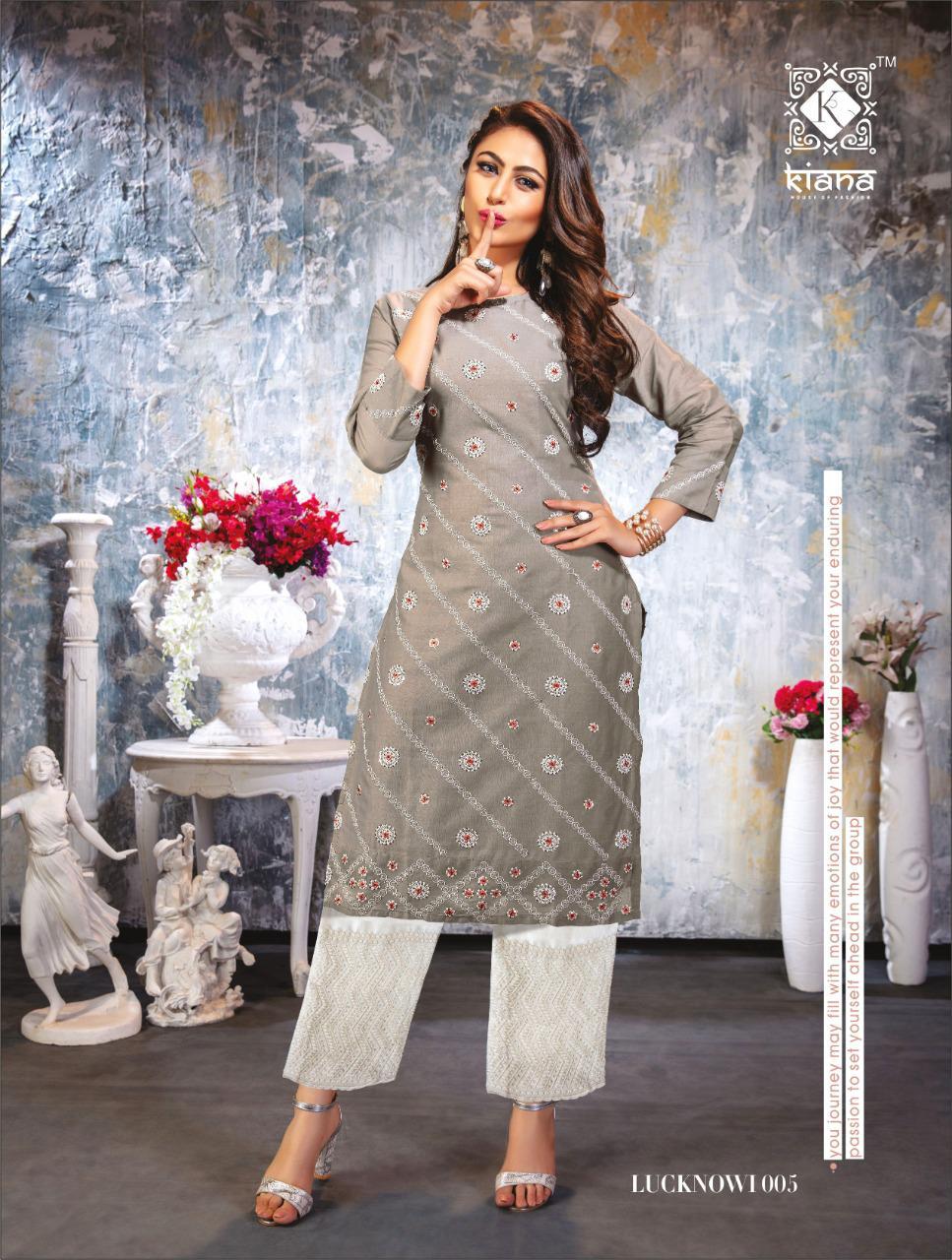 KIANA BANDHNI PRINT RAYON KURTI AND PANT