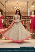 Embroidered Anarkali Gown Dress with Printed Dupatta