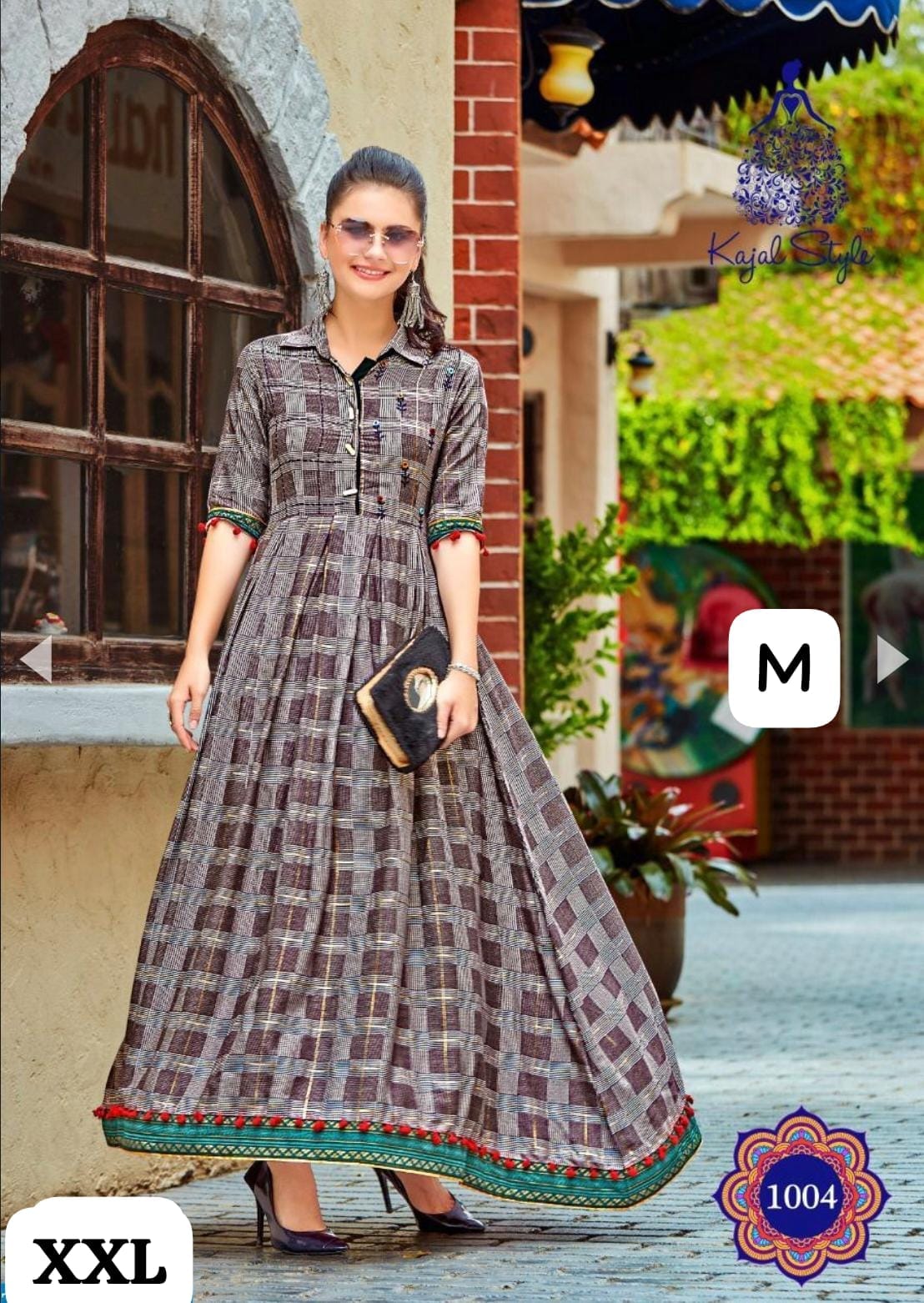 Premium Rayon Printed Full-Length Gown