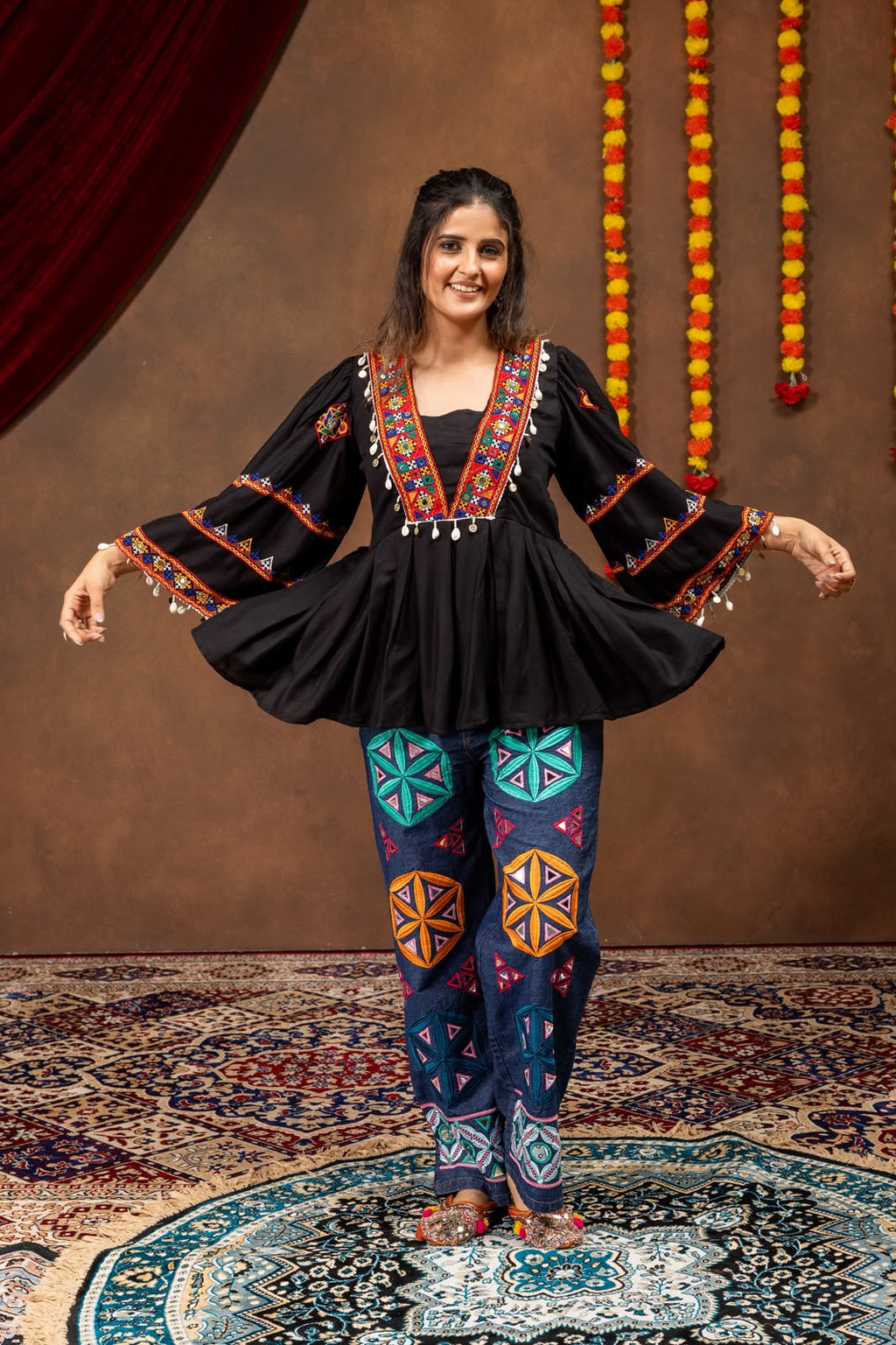 Kedia With Jeans