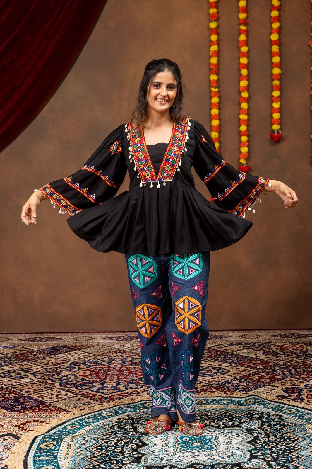 Kedia With Jeans