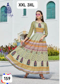 Premium Rayon Printed Full-Length Gown