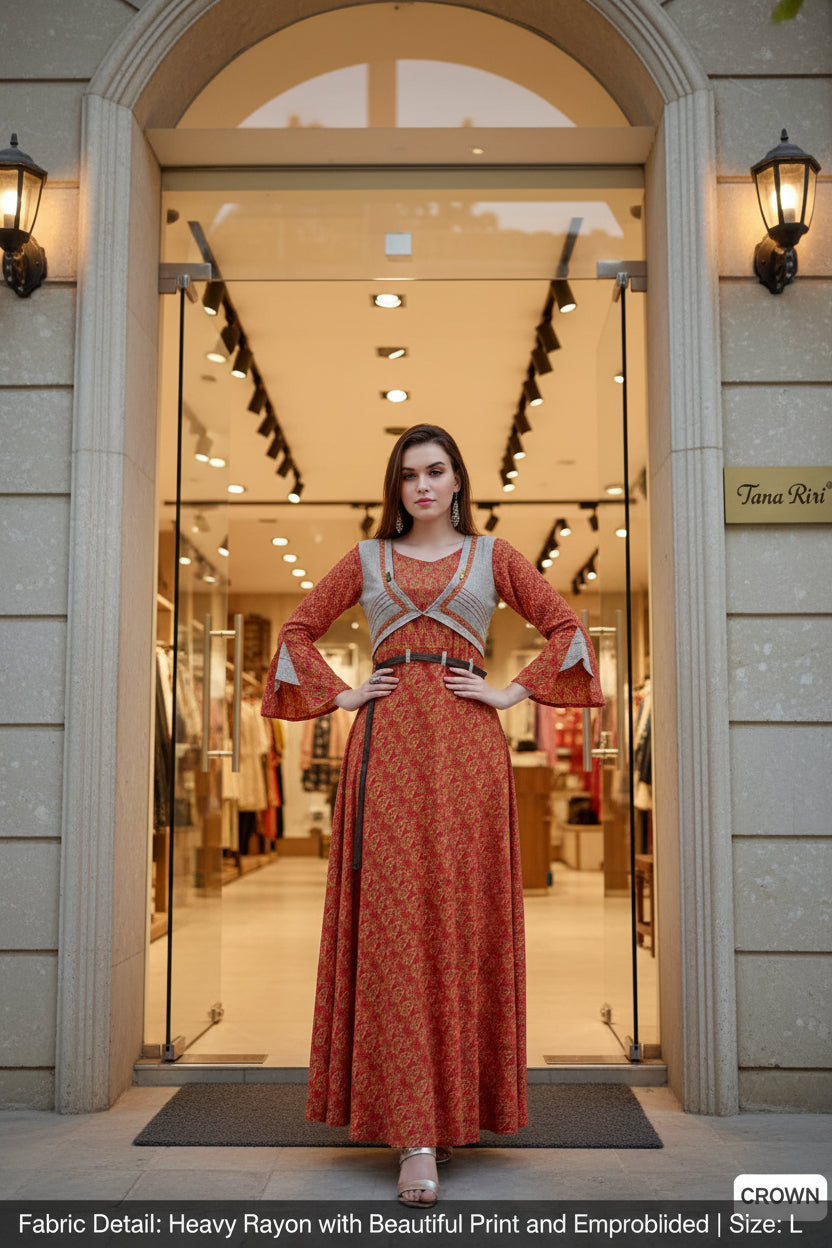 Rayon Readymade Long Kurti