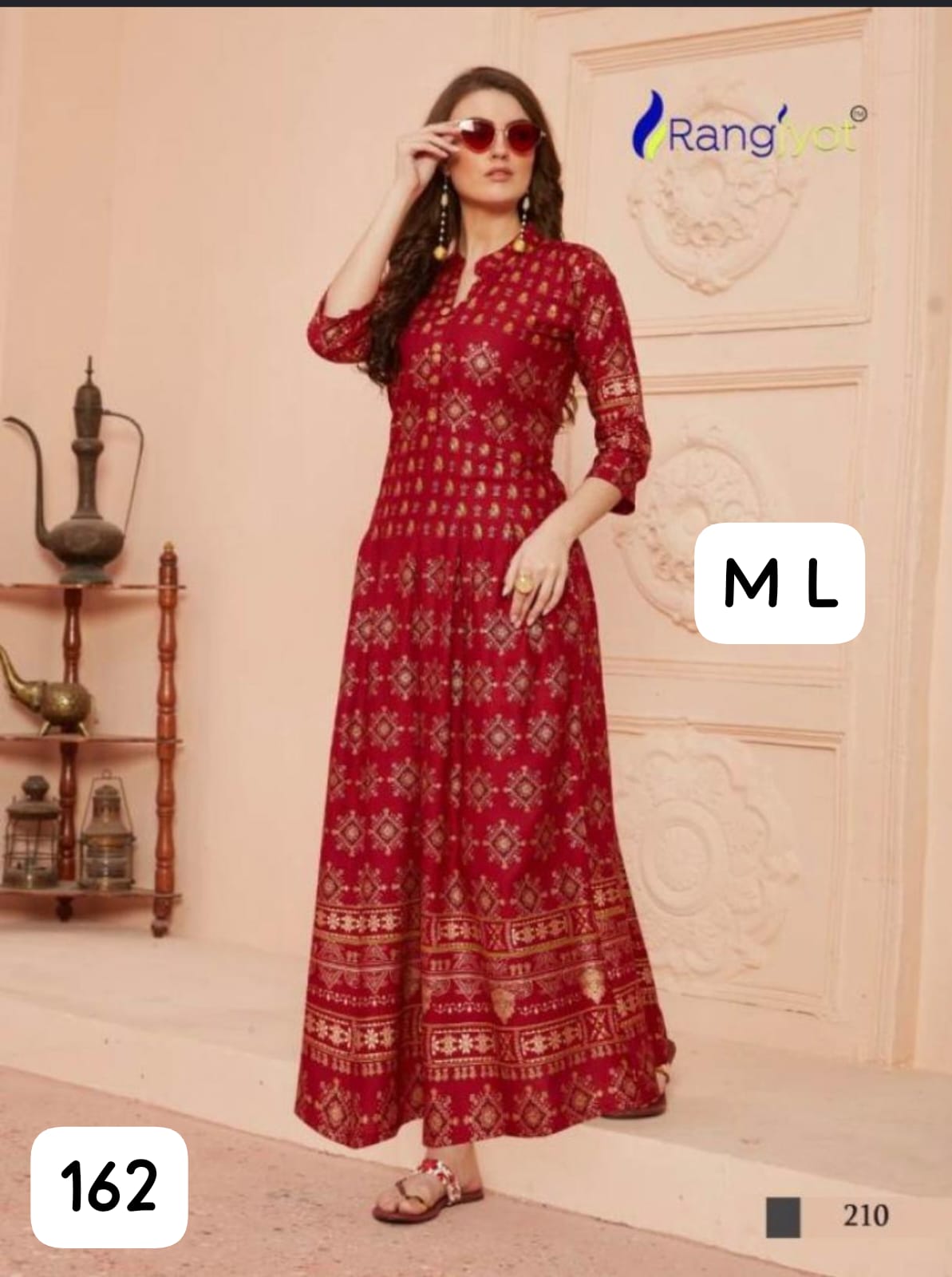 Premium Rayon Printed Full-Length Gown