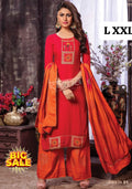 PURE RAYON ENBRODRIED PRINTED 3PCS SUIT SET