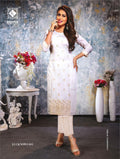 KIANA LUCKNOWI EMBRODIERD PRINT RAYON KURTI AND PANT