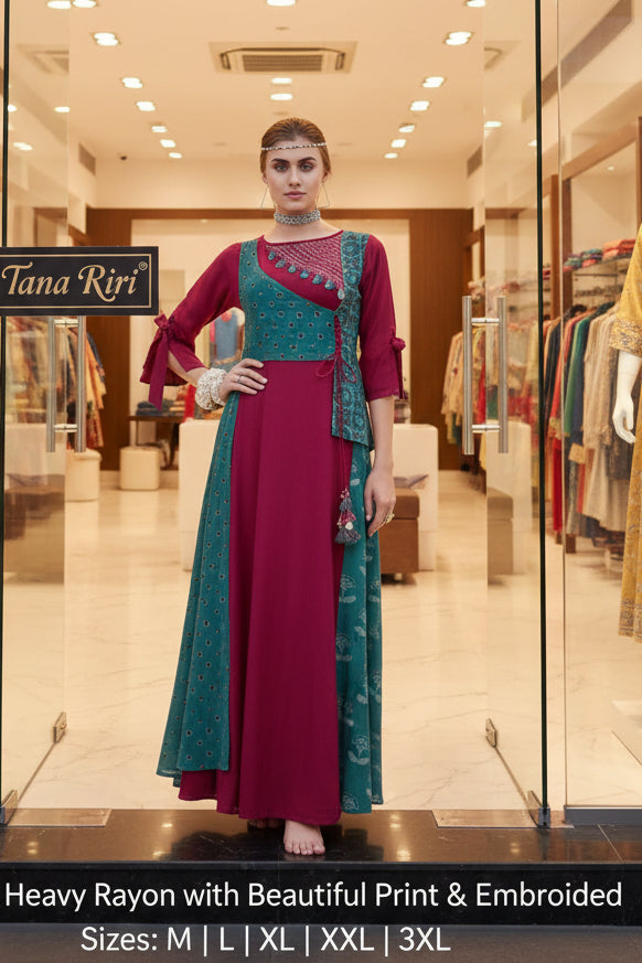 Rayan Embrodried Fancy Long Kurti