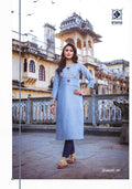 KIANA EMBRODIERD PRINT RAYON KURTI AND PANT