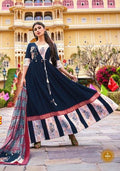 PURE RAYON ENBRODRIED PRINTED GOWN DUPTTA SET