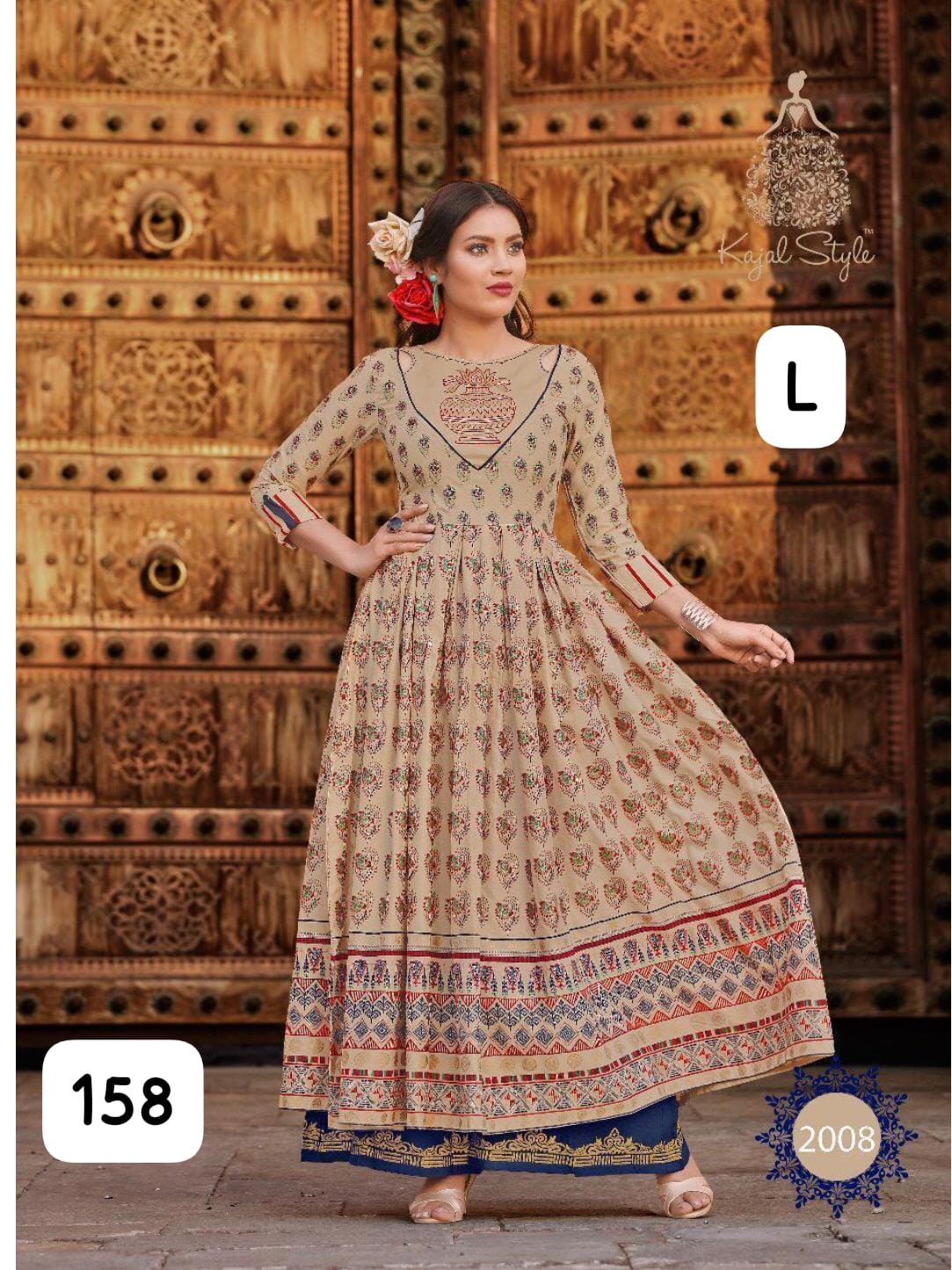 Premium Rayon Printed Full-Length Gown