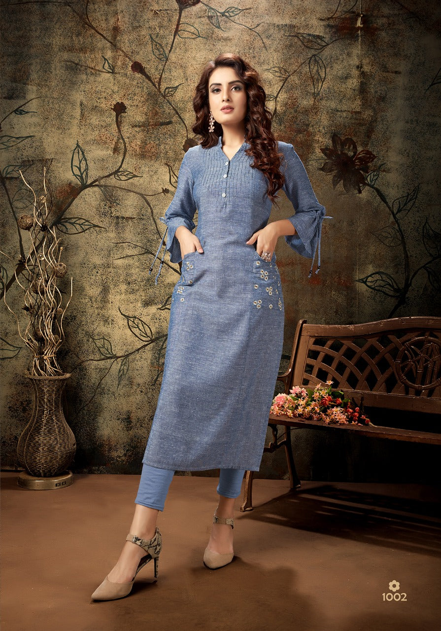 Fancy Rayon two-toned Kurti