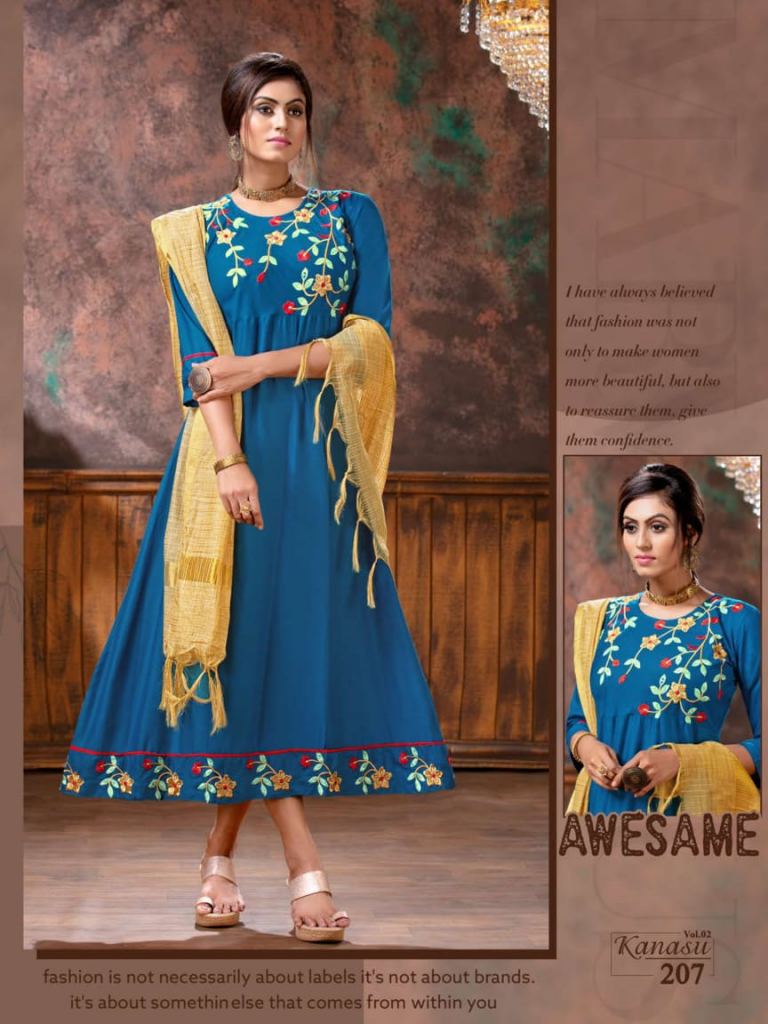 Designer Kurti With Dupatta