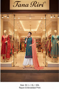 RAYON PRINTED KURTI SHARARA WITH DUPTTA